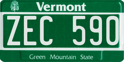 VT license plate ZEC590