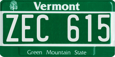 VT license plate ZEC615