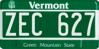 VT license plate ZEC627