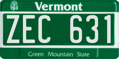 VT license plate ZEC631