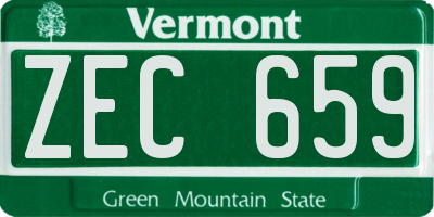 VT license plate ZEC659