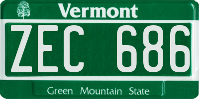 VT license plate ZEC686