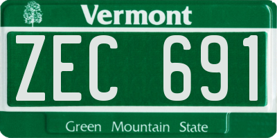 VT license plate ZEC691