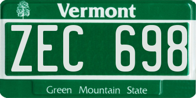 VT license plate ZEC698