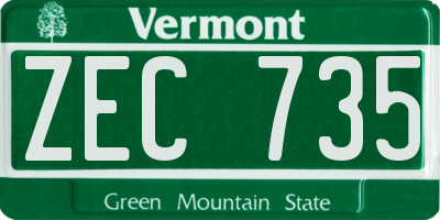 VT license plate ZEC735