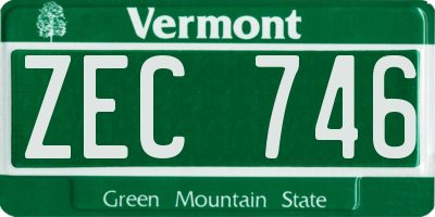 VT license plate ZEC746