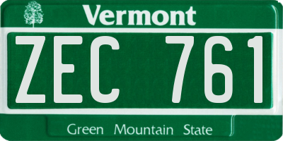 VT license plate ZEC761