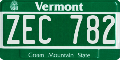 VT license plate ZEC782