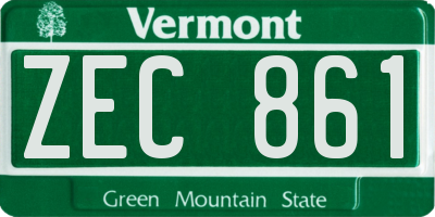 VT license plate ZEC861