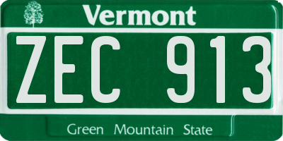 VT license plate ZEC913
