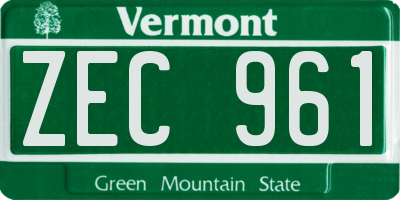 VT license plate ZEC961
