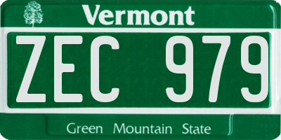 VT license plate ZEC979