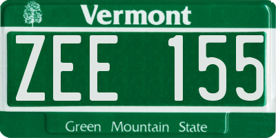 VT license plate ZEE155
