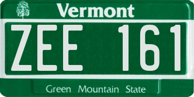 VT license plate ZEE161