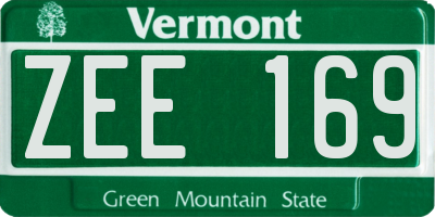 VT license plate ZEE169