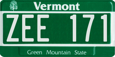 VT license plate ZEE171