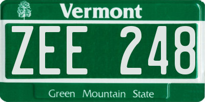 VT license plate ZEE248