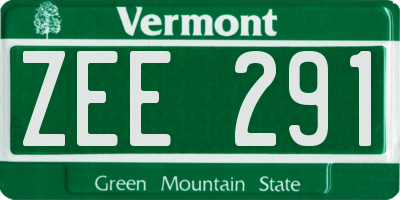 VT license plate ZEE291