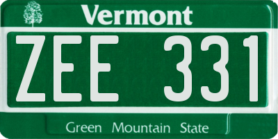 VT license plate ZEE331
