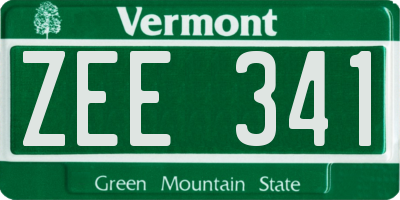 VT license plate ZEE341