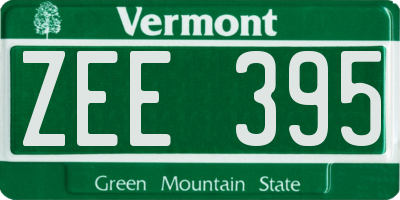 VT license plate ZEE395