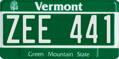 VT license plate ZEE441
