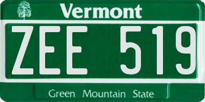 VT license plate ZEE519