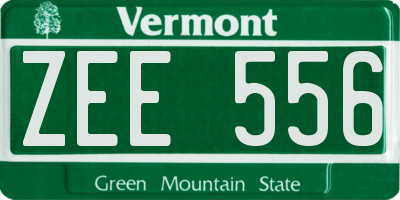 VT license plate ZEE556