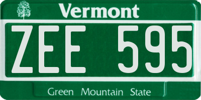 VT license plate ZEE595