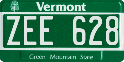 VT license plate ZEE628