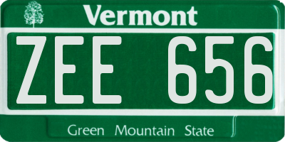 VT license plate ZEE656
