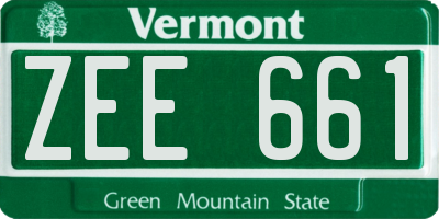 VT license plate ZEE661