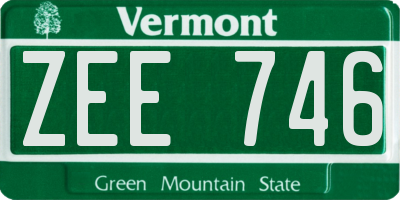 VT license plate ZEE746