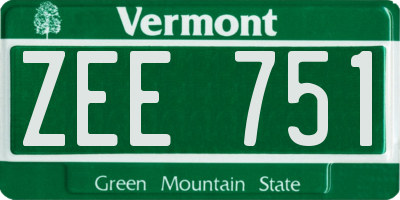 VT license plate ZEE751