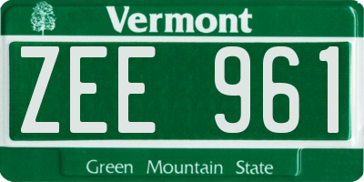VT license plate ZEE961