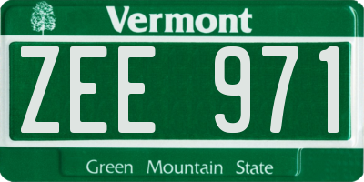VT license plate ZEE971