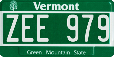 VT license plate ZEE979
