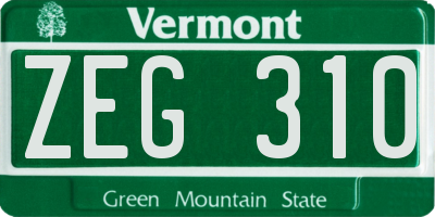 VT license plate ZEG310