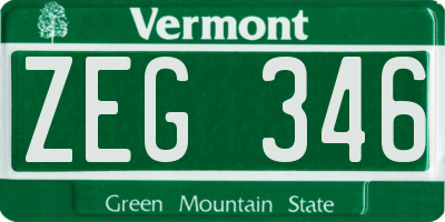 VT license plate ZEG346