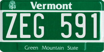 VT license plate ZEG591