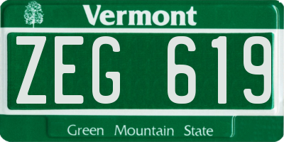 VT license plate ZEG619