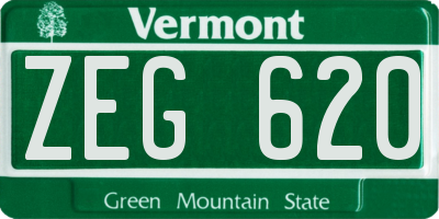 VT license plate ZEG620