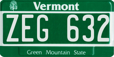 VT license plate ZEG632