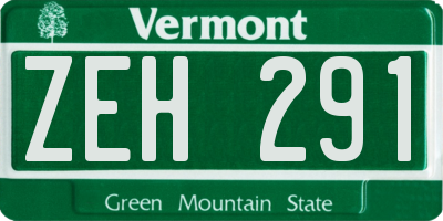 VT license plate ZEH291