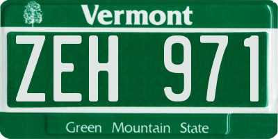 VT license plate ZEH971