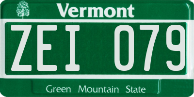 VT license plate ZEI079