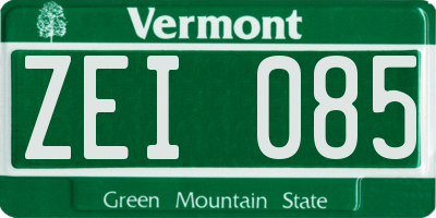 VT license plate ZEI085