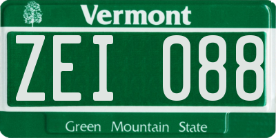 VT license plate ZEI088
