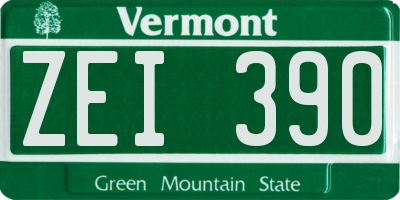 VT license plate ZEI390