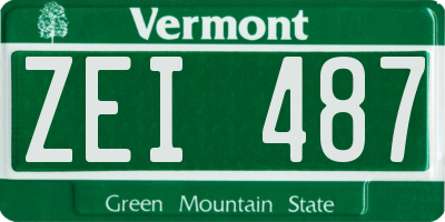 VT license plate ZEI487
